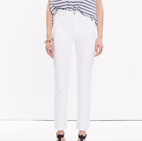 Madewell White Cruiser Straight Crop Jeans 27 - Picture 1 of 7